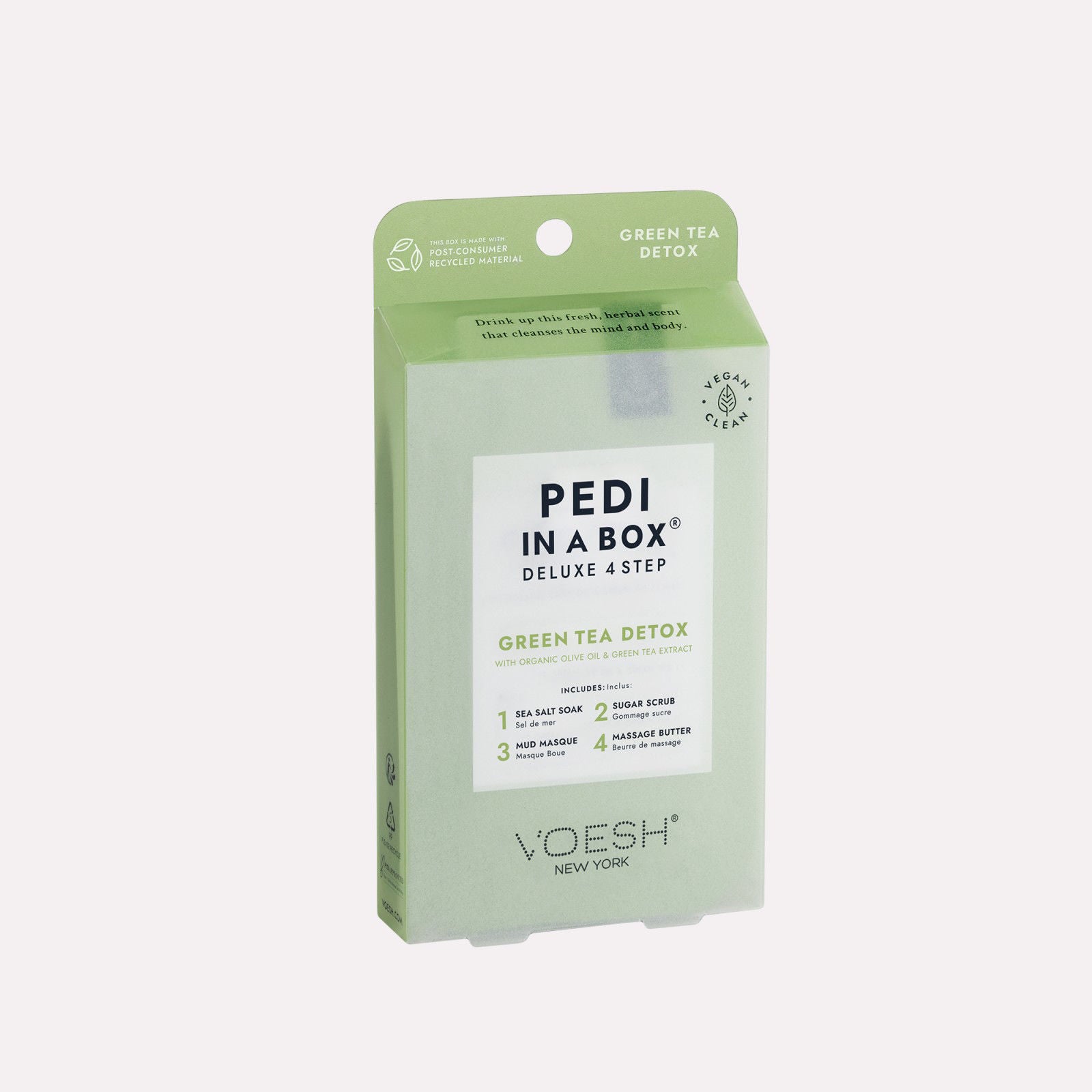 Grøn Pedi Box Green Tea Detox Step - Voesh Thebeautylab
