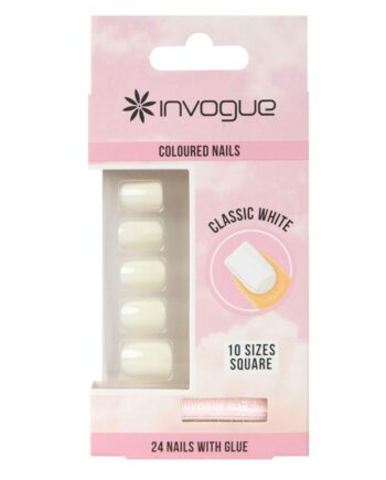Hvid Invogue Classic White Nails Stk - Invogue Thebeautylab  - 5060455148042