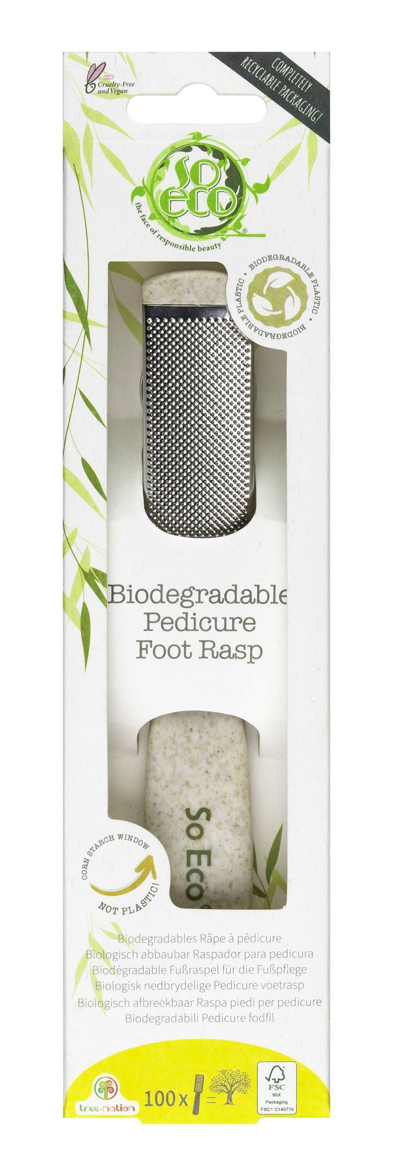 Eco Biodegradable Pedicure Foot Rasp Stk - So Eco Thebeautylab - 5060422892527