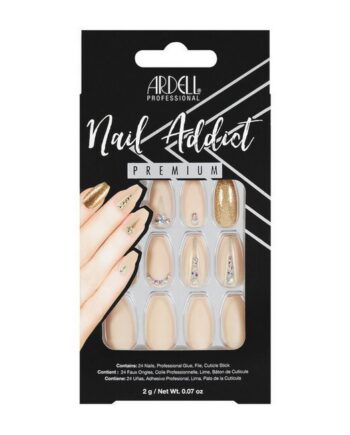 Glitter, Guld ( Ardell Nail Addict Nude Jeweled - Ardell Thebeautylab  - 074764758927