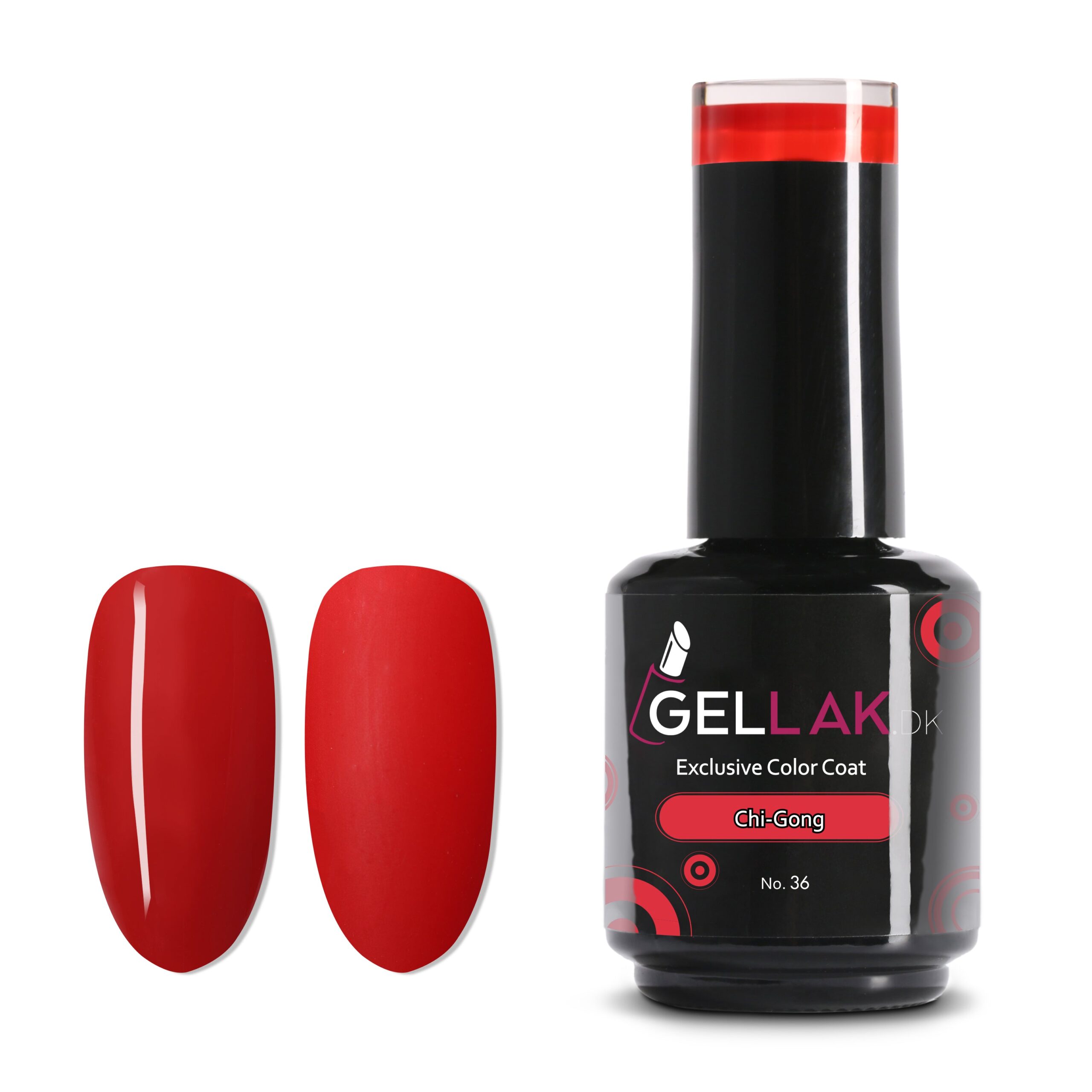 Rød Gel Neglelak Chi Gong Gellak - Gellak.dk Thebeautylab