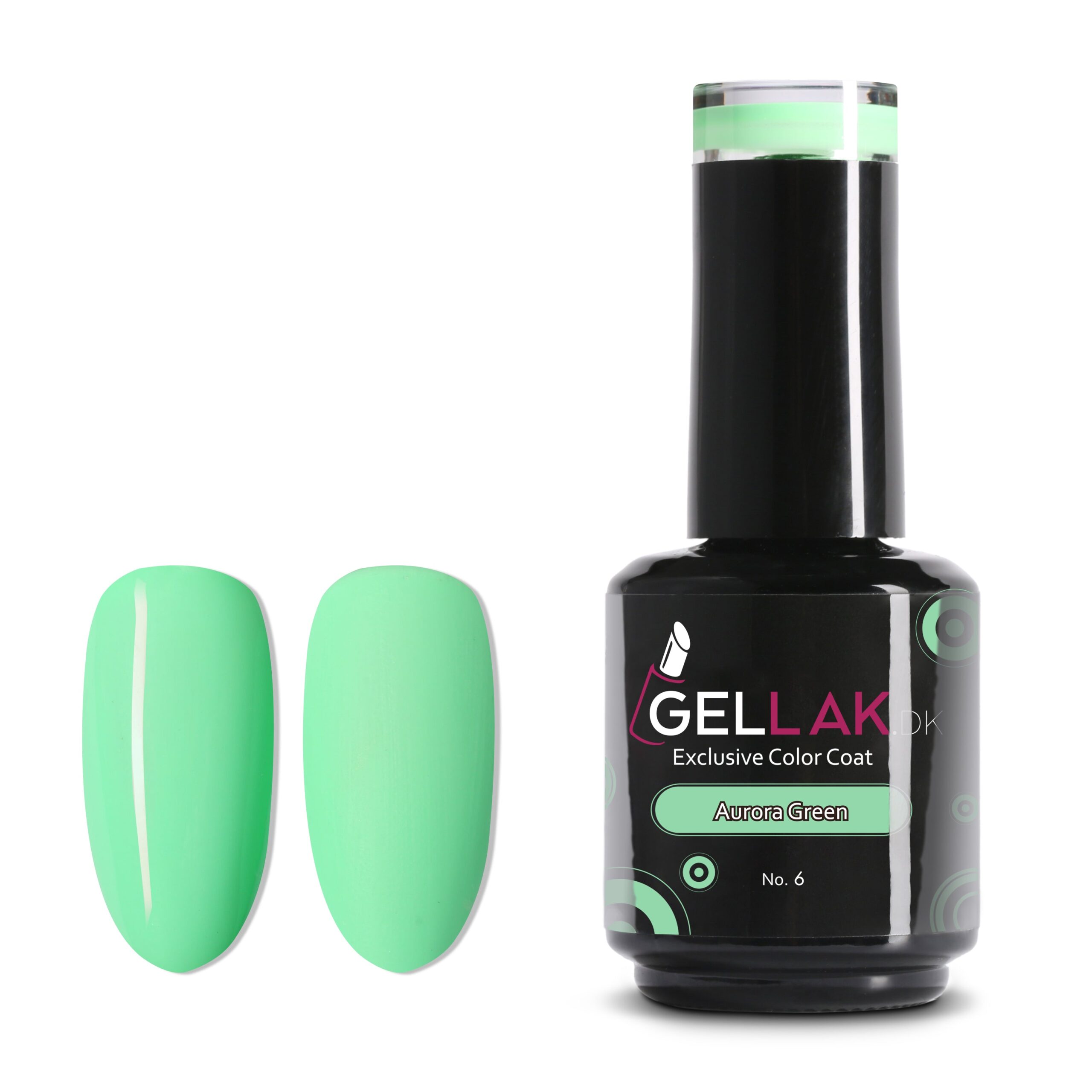 Grøn Gel Neglelak Mint Aurora Green Gellak - Gellak.dk Thebeautylab