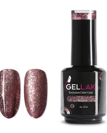 Rose Gold Glimm Gel Neglelak Er Gala Time G14 - Gellak.dk Thebeautylab