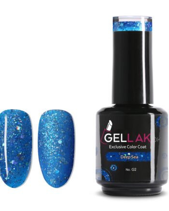 Blå Glimmer Gel Neglelak Deep Sea Gellak - Gellak.dk Thebeautylab