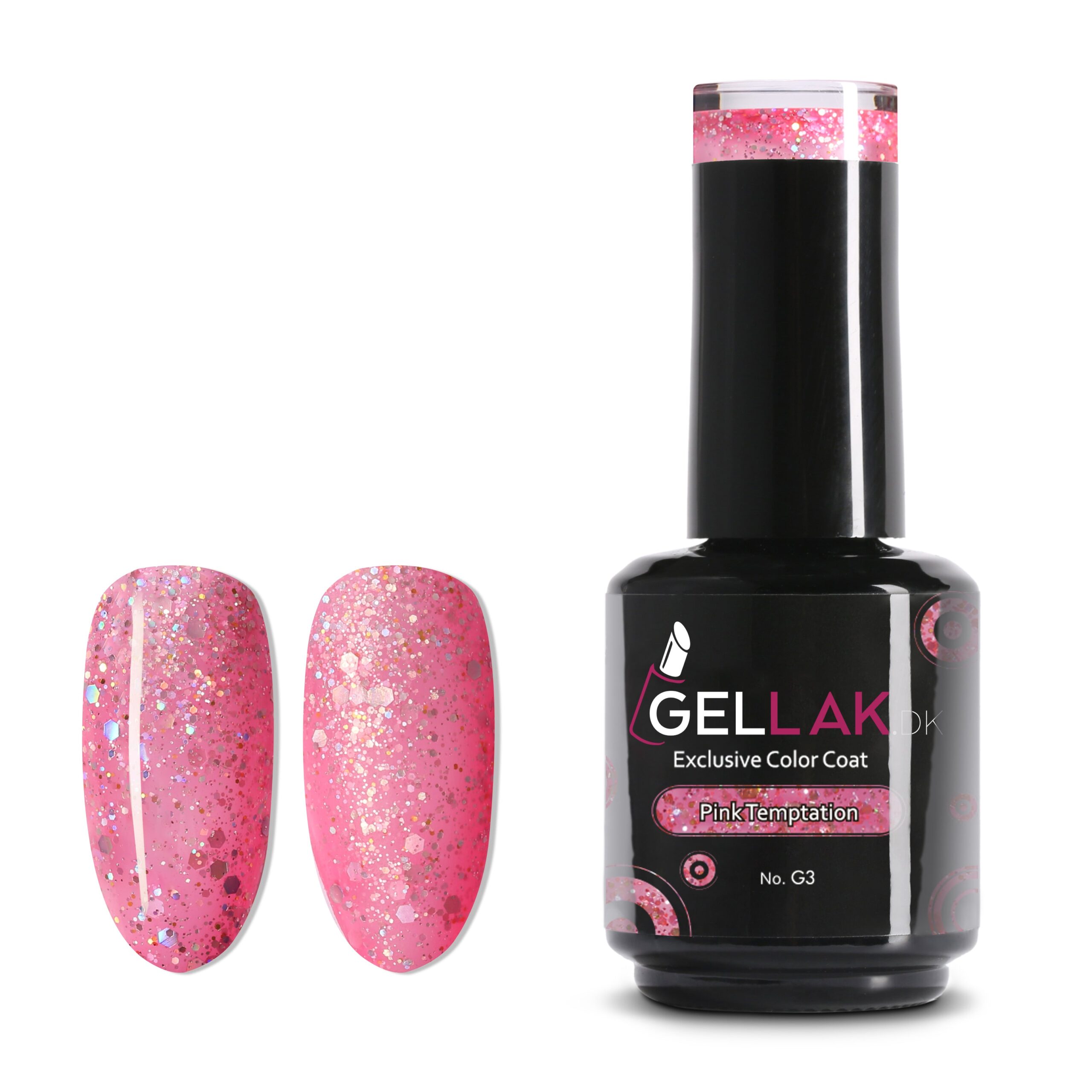 Pink Gel Neglelak Glimmer Temptation Gellak - Gellak.dk Thebeautylab